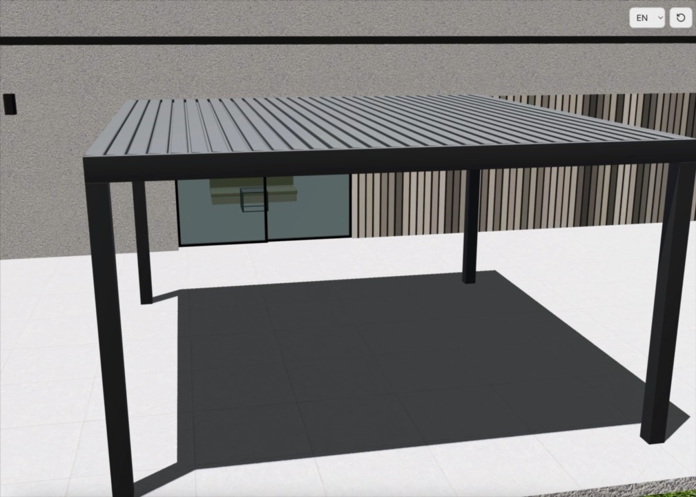 Configurix pergola 3D configurator